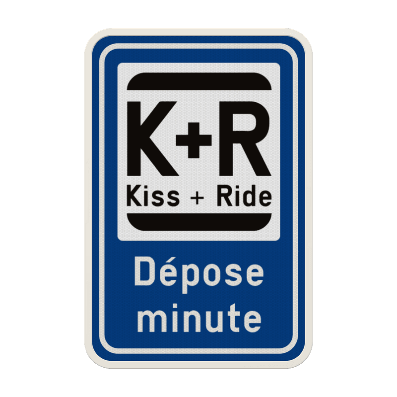 Panneau Kiss & Ride personnalisable – Chargement et déchargement