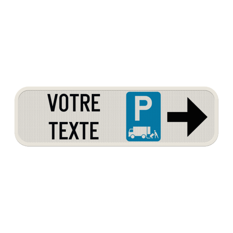 Panneau horizontal de chargement et déchargement personnalisable avec flèches