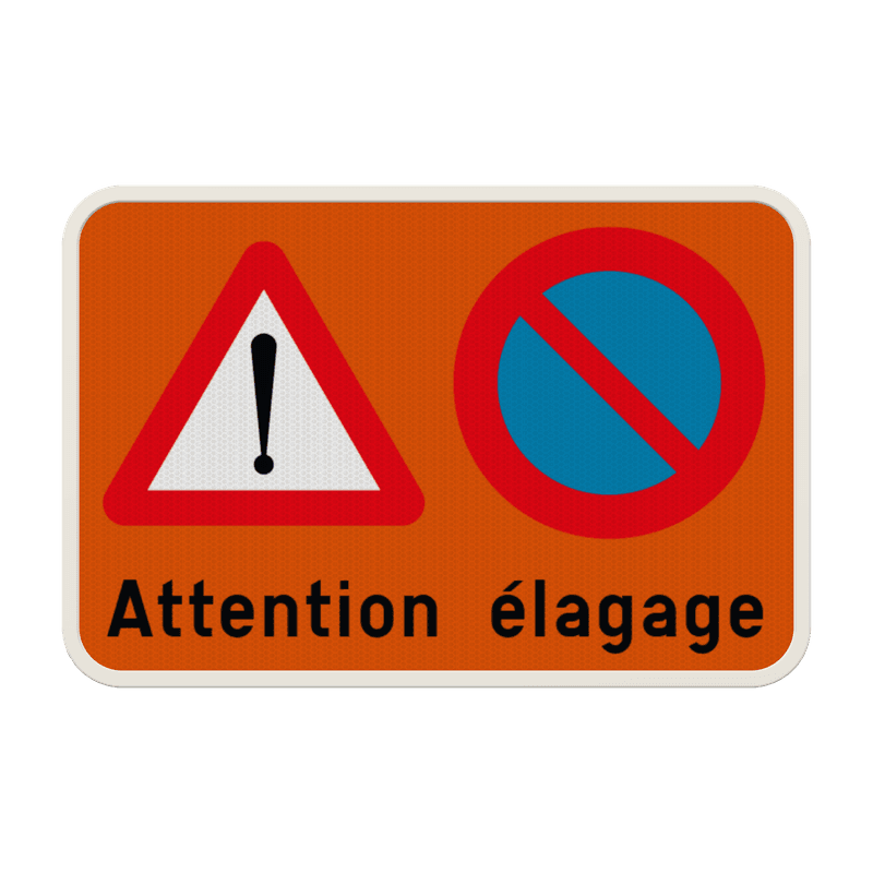 Panneau d'information 2 pictogrammes avec texte personnalisé