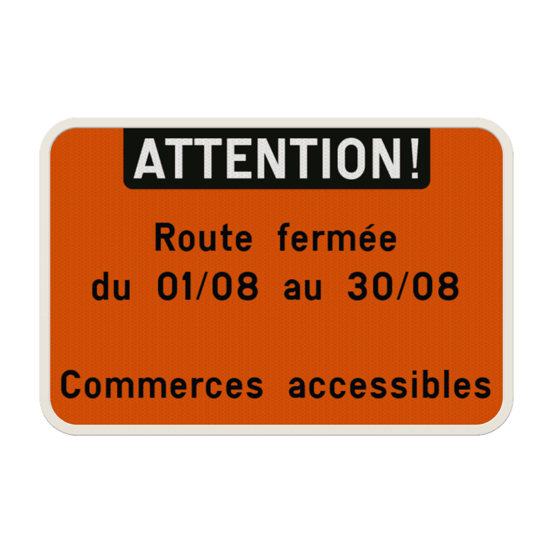 Panneau de texte 3:2 - Texte d'en-tête - Blanc/orange fluo