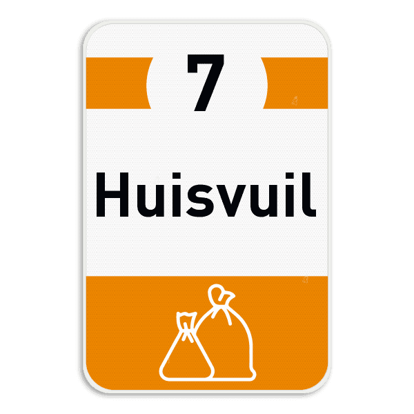 Informatiebord afval recycling - Huisvuil