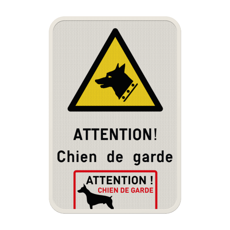 Panneau “Chien de garde – Accès interdit” – personnalisable – extérieur