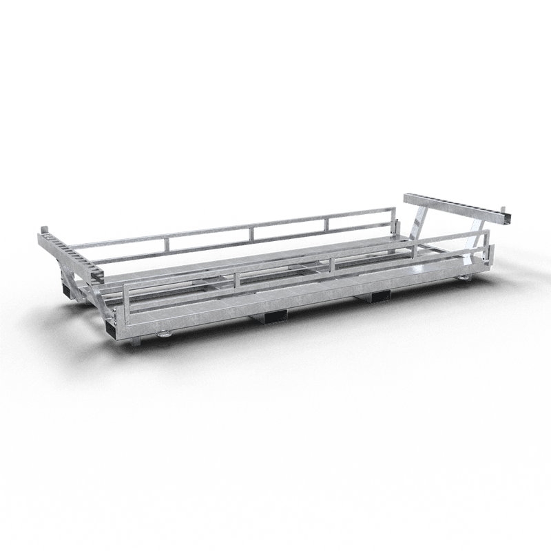 Transportpallet bouwhekken - voor 30 bouwhekken en 30 voetplaten - verzinkt
