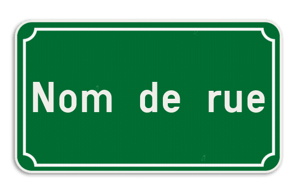 Plaque de rue personnalisable en aluminium – plusieurs dimensions