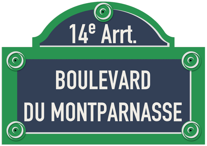 Plaque de rue Paris personnalisable 400 x 280 mm avec fronton