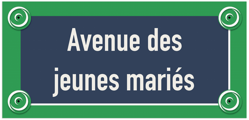 Plaque de rue Paris personnalisable 400 x 192 mm sans fronton