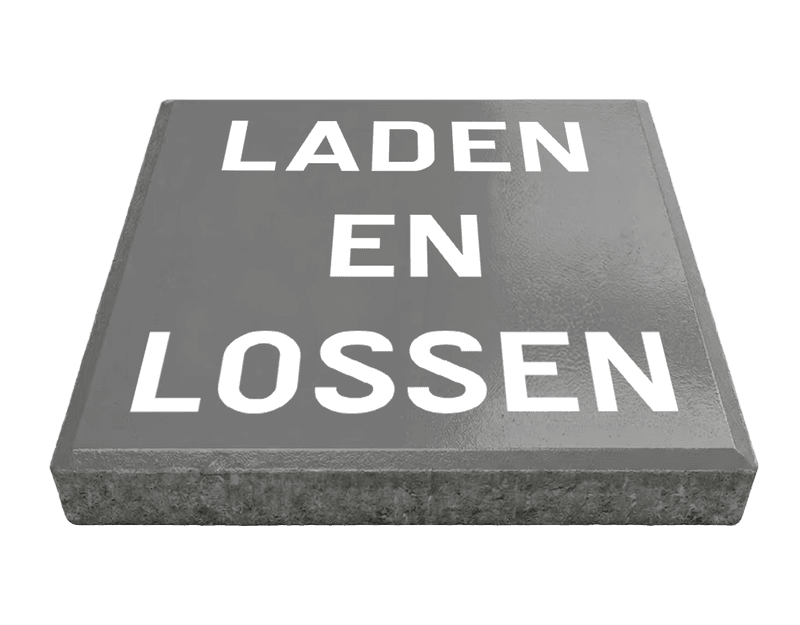 Stoeptegel laden en lossen (TS-ST_LL1) - 30x30cm met facetrand