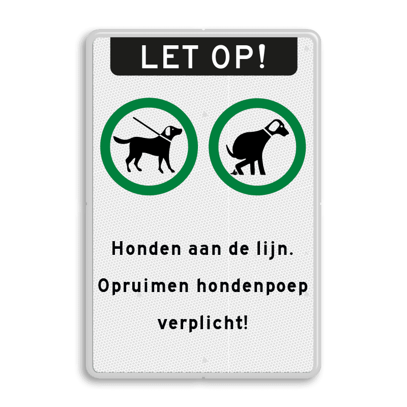 Verkeersbord hondenuitlaatplaats - reflecterend