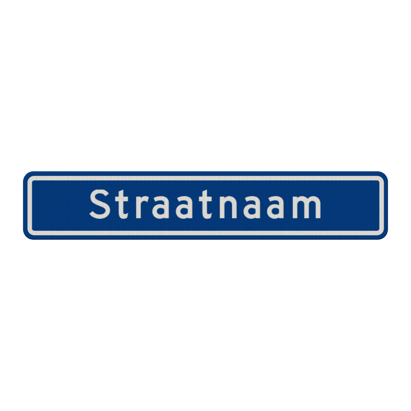 Straatnaambord 14 karakters 800x150 mm NEN 1772