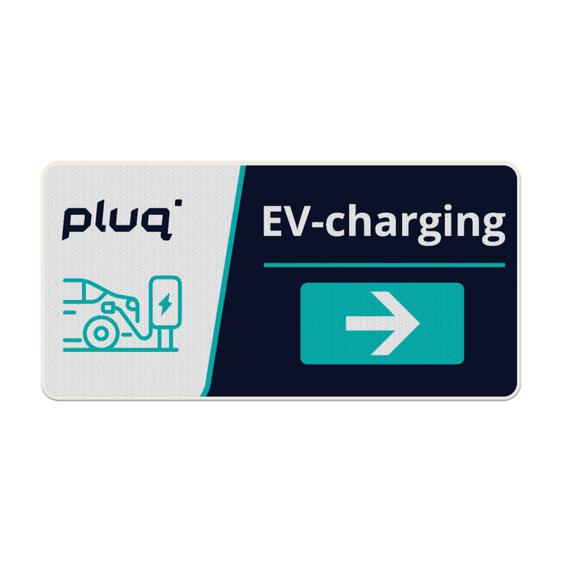 Verkeersbord - Pluq EV CHARGING - PIJL - PLUQ (NL)