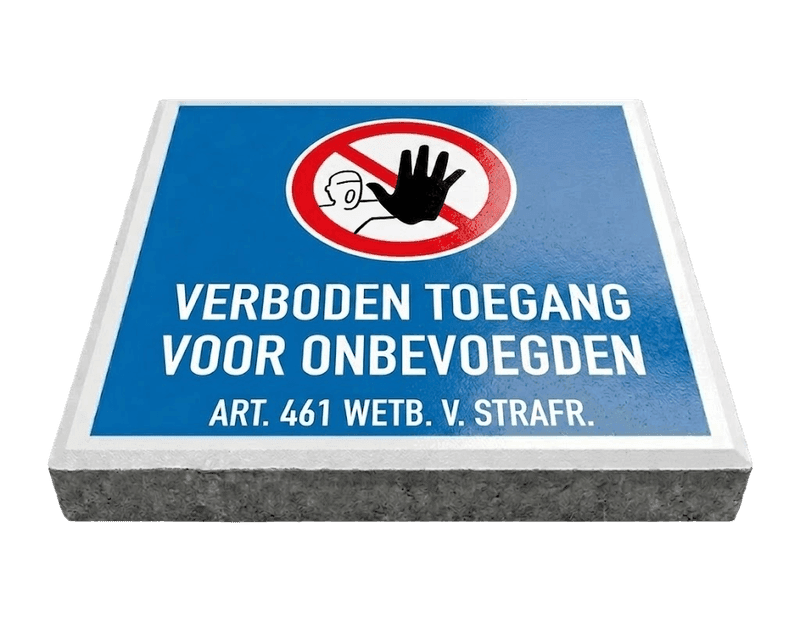 Symbooltegel 300x300mm - Aanduiding verboden toegang voor onbevoegden
