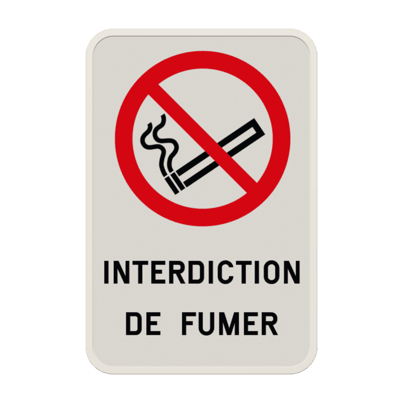 Panneau d'interdiction - Interdiction de fumer