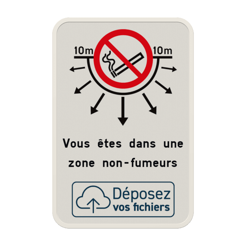 Interdiction de fumer - Texte personnalisé - Logo personnalisé