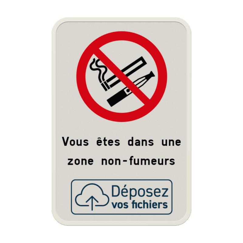 Interdiction de fumer - Texte personnalisé - Logo personnalisé