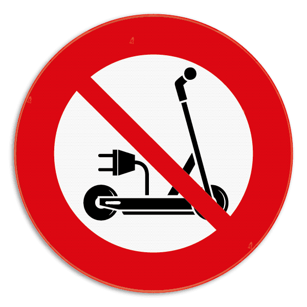 Parkeerverbod elektrische steps - SB250 - privéterrein