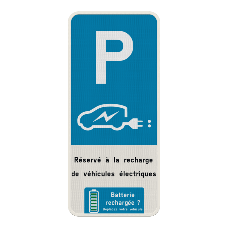 Panneau borne de recharge personnalisable - 400x900mm