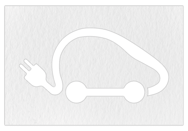 Pochoir pour place de véhicule électrique - plusieurs dimensions
