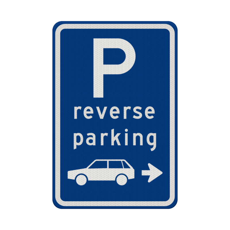 Verkeersbord reverse parking - reflecterend