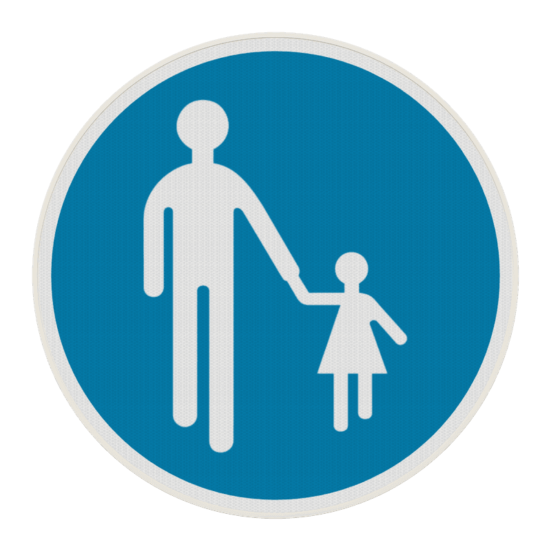 Panneau B22b – Chemin obligatoire pour piétons