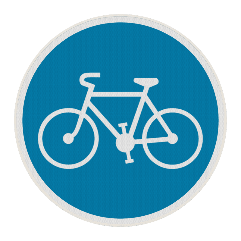 Panneau B22a – Piste ou bande obligatoire pour les cycles