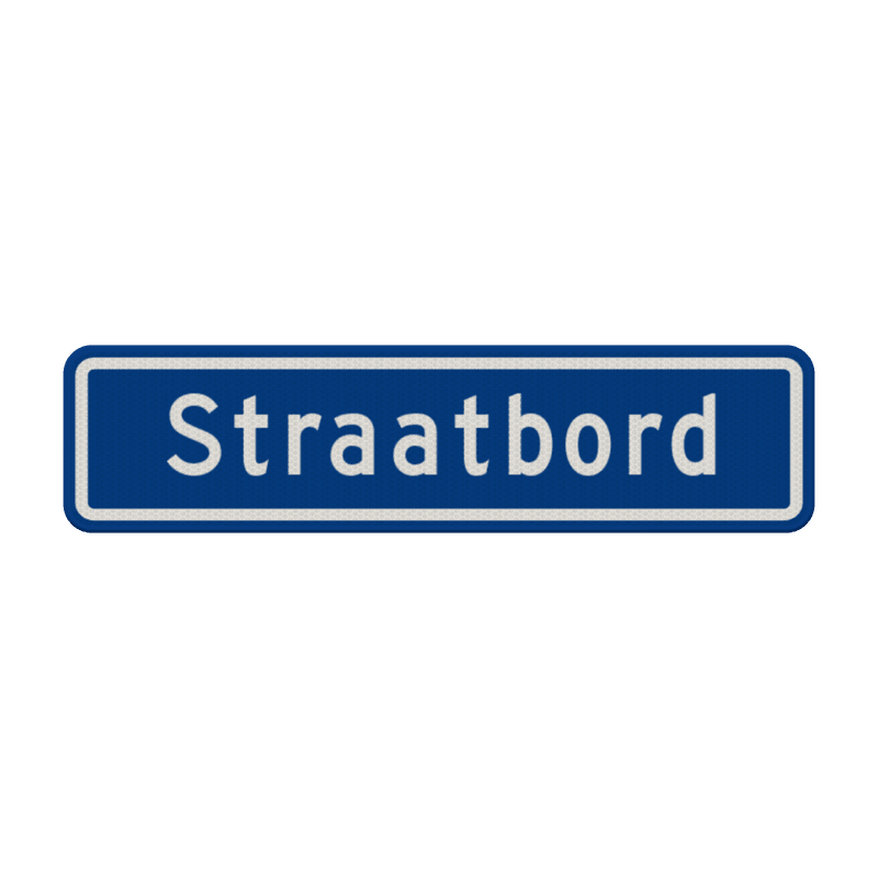 Straatnaambord 10 karakters 600x150 mm NEN 1772