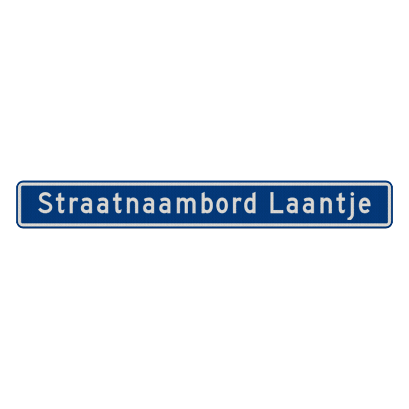 Straatnaambord 22 karakters 1180x150 mm NEN 1772