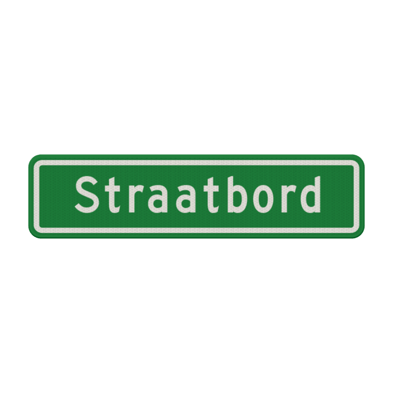 Straatnaambord groen 10 karakters 600x150mm