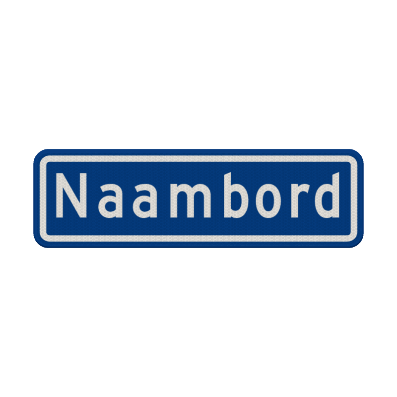Straatnaambord 08 karakters 500x150 mm NEN 1772