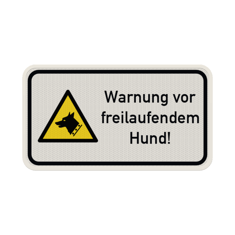 Warnschilder - Warnung vor freilaufendem Hund