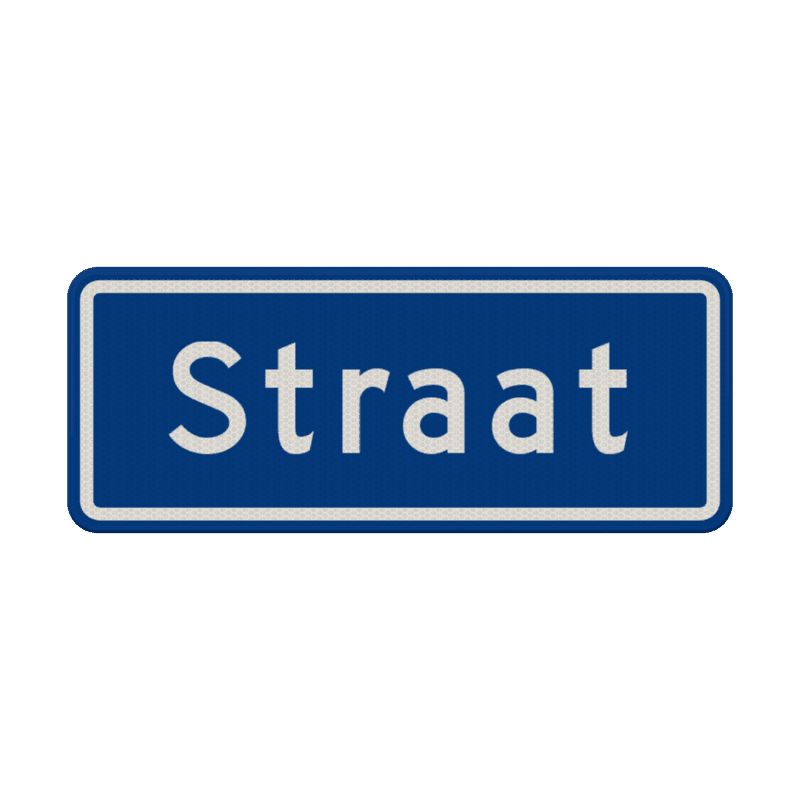 Straatnaambord 06 karakters 500x200 mm NEN 1772
