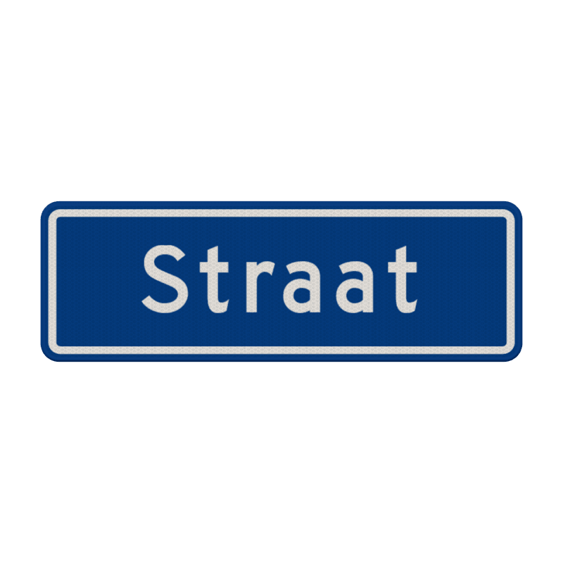Straatnaambord 07 karakters 600x200 mm NEN 1772