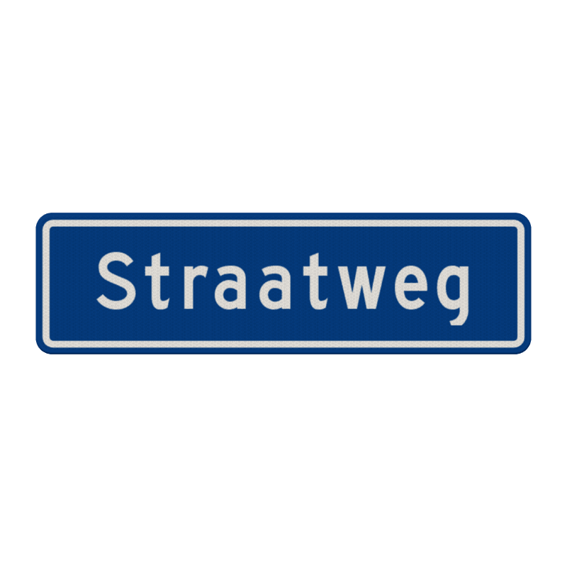 Straatnaambord 09 karakters 700x200 mm NEN 1772