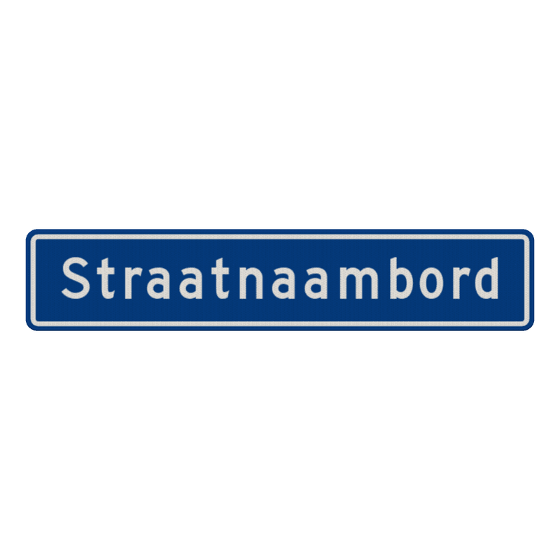 Straatnaambord 14 karakters 1000x200 mm NEN 1772