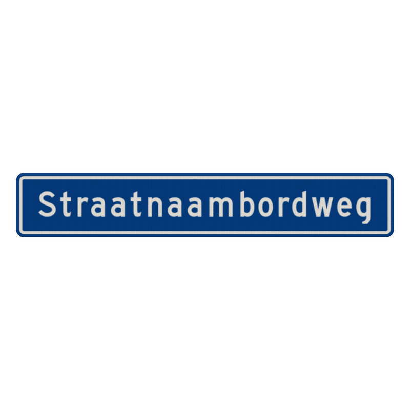 Straatnaambord 17 karakters 1180x200 mm NEN 1772