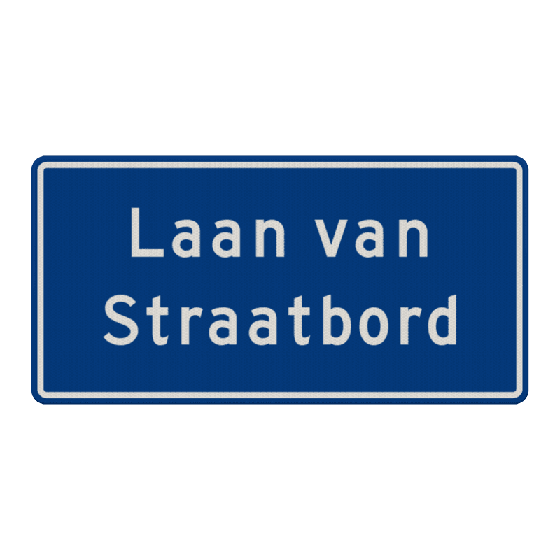 Straatnaambord 22 karakters 800x400 mm NEN 1772