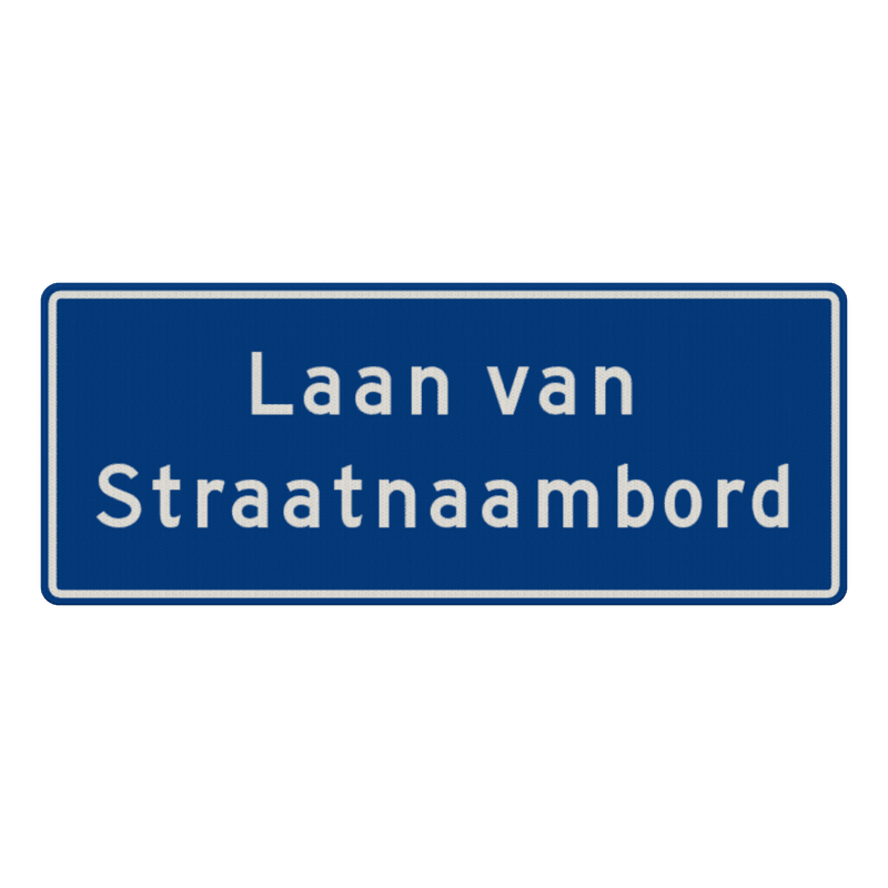 Straatnaambord 28 karakters 1000x400 mm NEN 1772