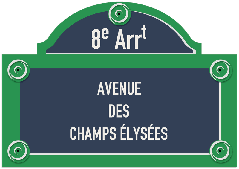 Straatnaambord Parijs - Personaliseerbaar - 300x210mm