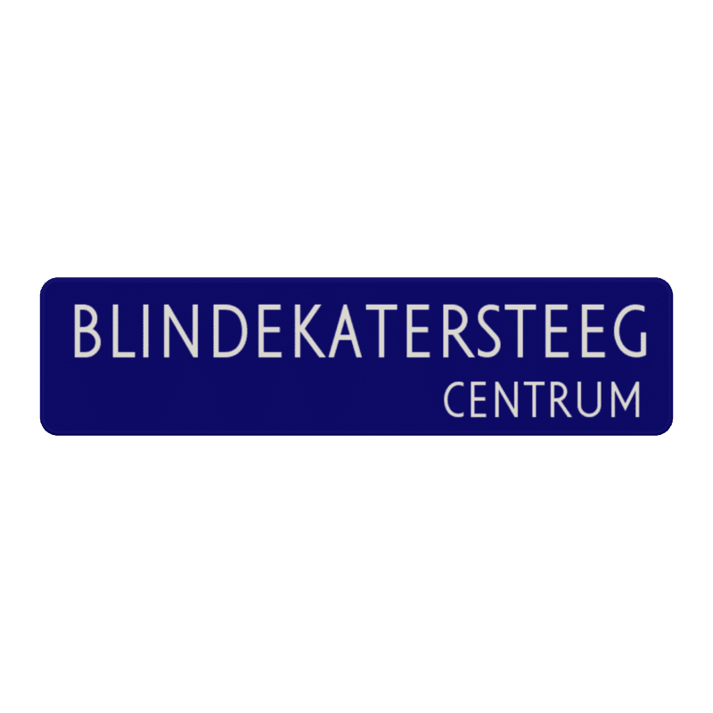 Straatnaambord aluminium DOR 800x200mm - type Amsterdam