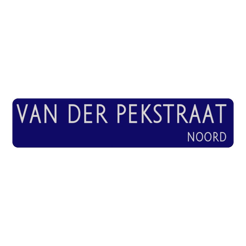 Straatnaambord aluminium DOR 900x200mm - type Amsterdam