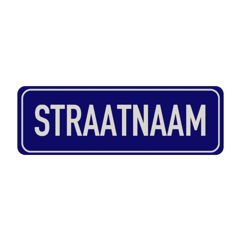 Straatnaambord aluminium DOR 600x200mm - type Binnenstad
