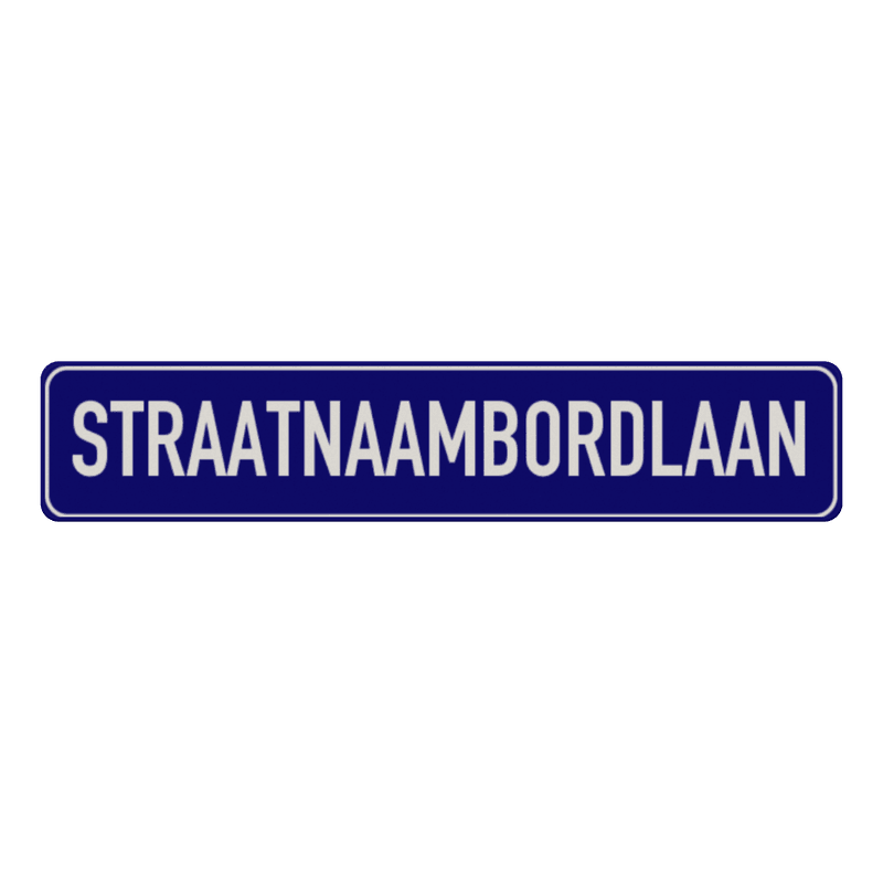 Straatnaambord aluminium DOR 1000x200mm - type Binnenstad