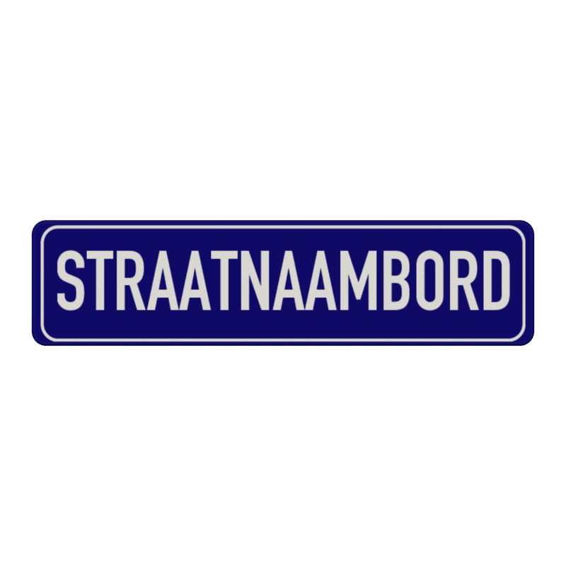 Straatnaambord aluminium DOR 800x200mm - type Binnenstad