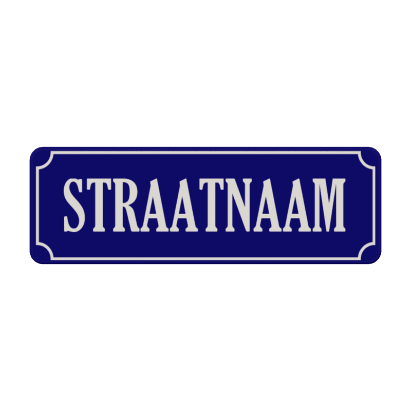 Straatnaambord aluminium DOR 600x200mm - type Binnenstad
