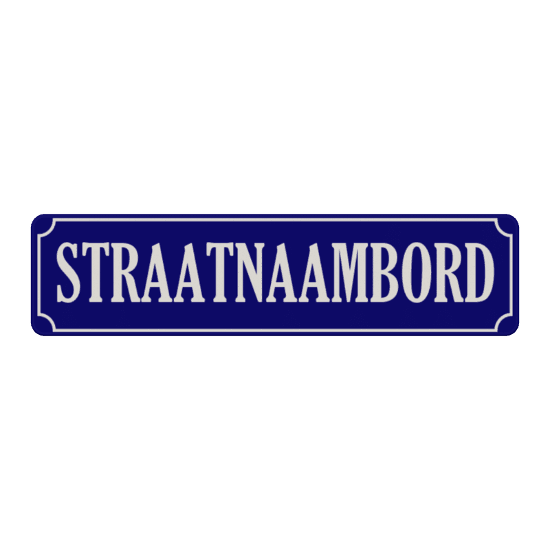 Straatnaambord aluminium DOR 800x200mm - type Binnenstad