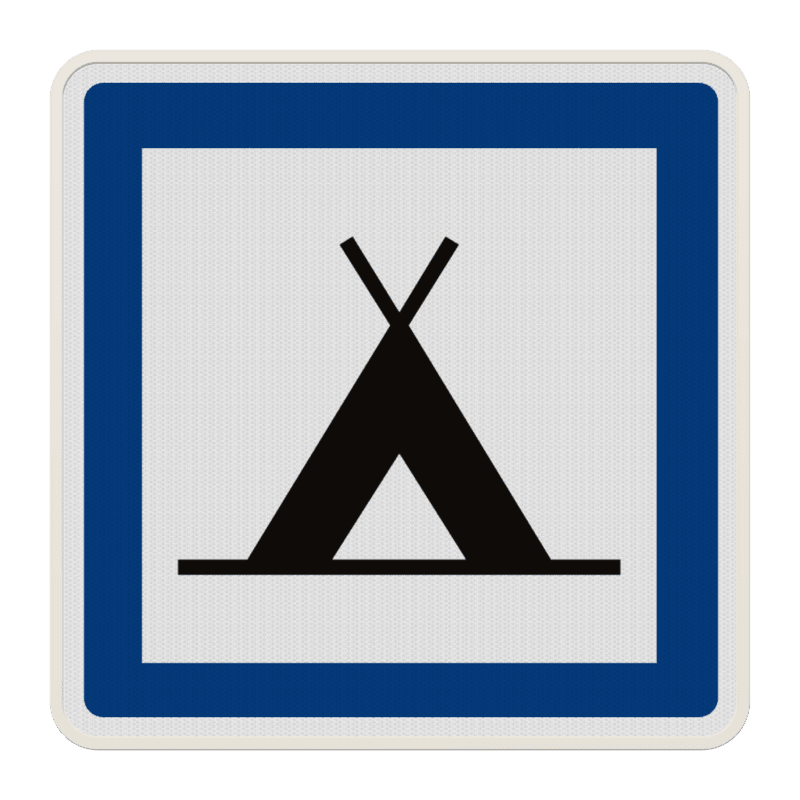 Panneau CE4a – Terrain de camping pour tentes