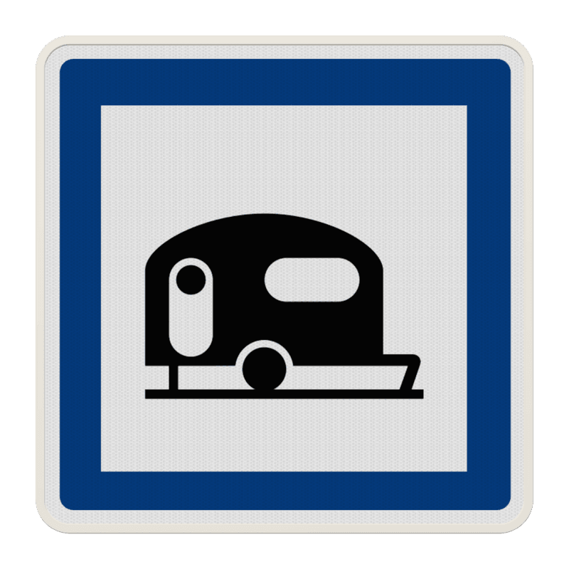 Panneau CE4b – Terrain de camping pour caravanes et autocaravanes