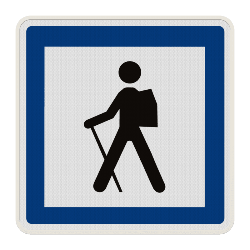 Panneau CE6a – Point de départ d’un itinéraire pédestre