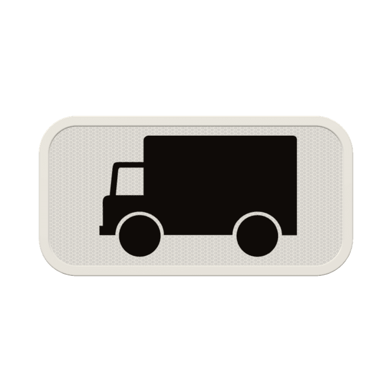 Panonceau M4g – Véhicules affectés au transport de marchandises