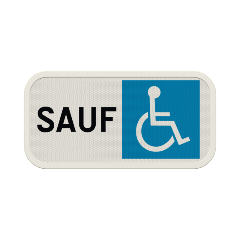 Panonceau M6h – Stationnement réservé aux personnes handicapées