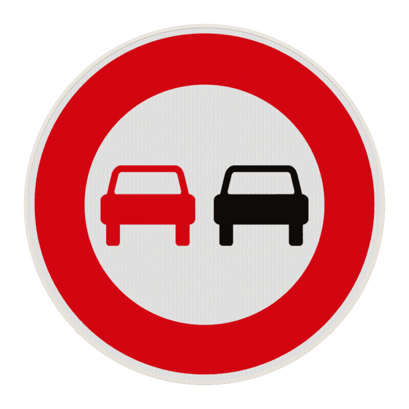 Panneau B3 – Interdiction de dépasser